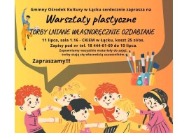 Warsztaty plastyczne "Torby lniane własnoręcznie ozdabiane"
